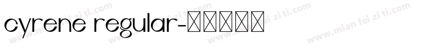 cyrene regular字体转换